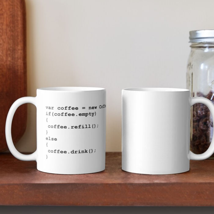 Software Developer's "If Coffee Empty" Coffee Mug - NerdShizzle.com