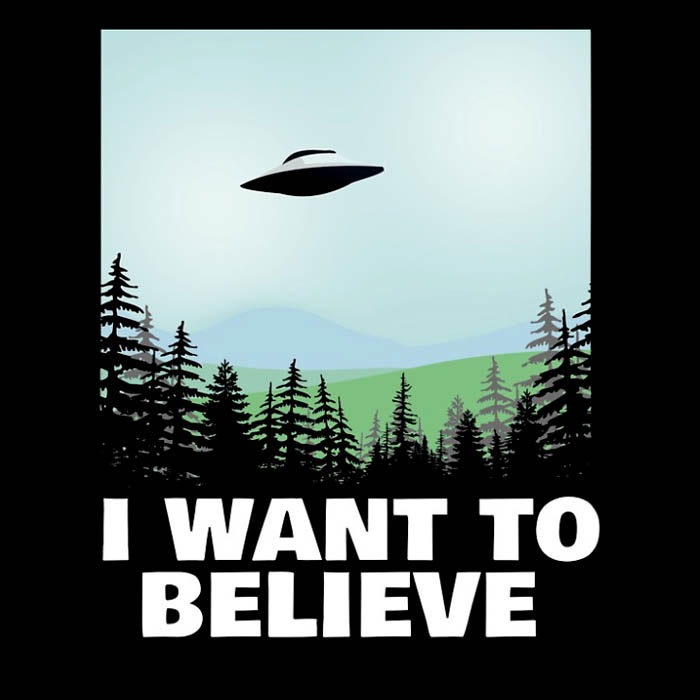 i want to believe x files shirt