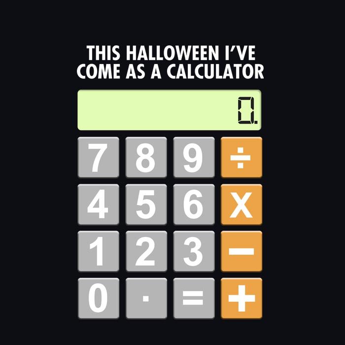 I've Come As A Calculator Funny Math Geek Halloween TShirt