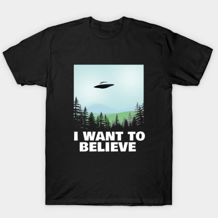 I Want to Believe X-Files Poster T-Shirt - Image 4