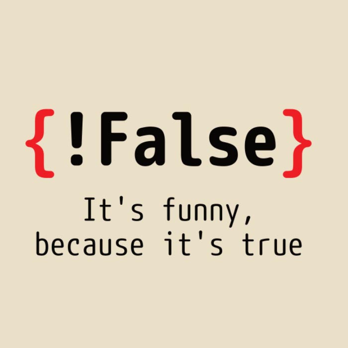 False. It's Funny Because It's True T-Shirt for Programmers ...
