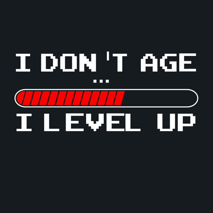 Funny Gamers Inspired Black Cotton Men Gift Top Details about  / I Don/'t Age I Level Up T-Shirt