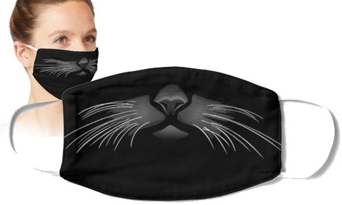 cute Halloween cat face mask
