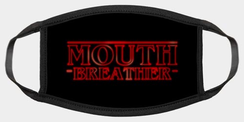 mouth breather stranger things face mask