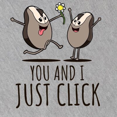 you and I just click funny t-shirt