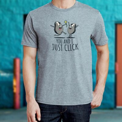 you and I just click funny t-shirt