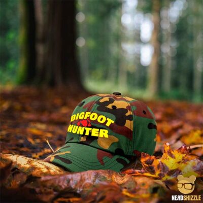 bigfoot hunter camo baseball cap