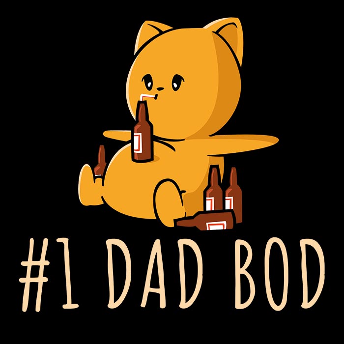 Number 1 Dad Bod Drinking Beer Funny T-Shirt 
