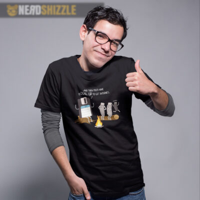 campfire tales of dial-up internet t-shirt