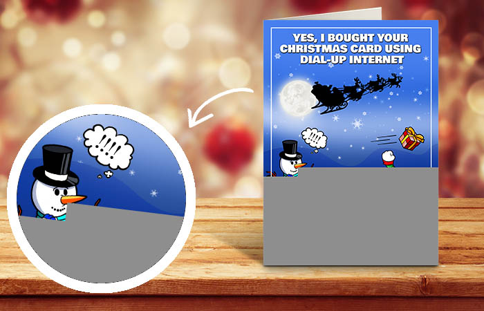 Funny slow Internet christmas card