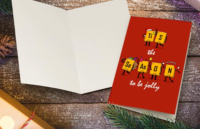 Funny science chemistry Christmas Card