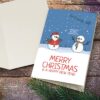 The Snowman Who Went To The Gym Christmas Card