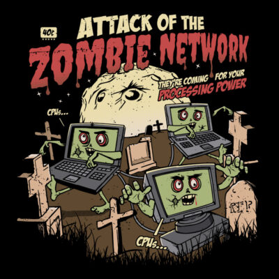 zombie network t-shirt