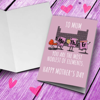 chemistry science mother's day card