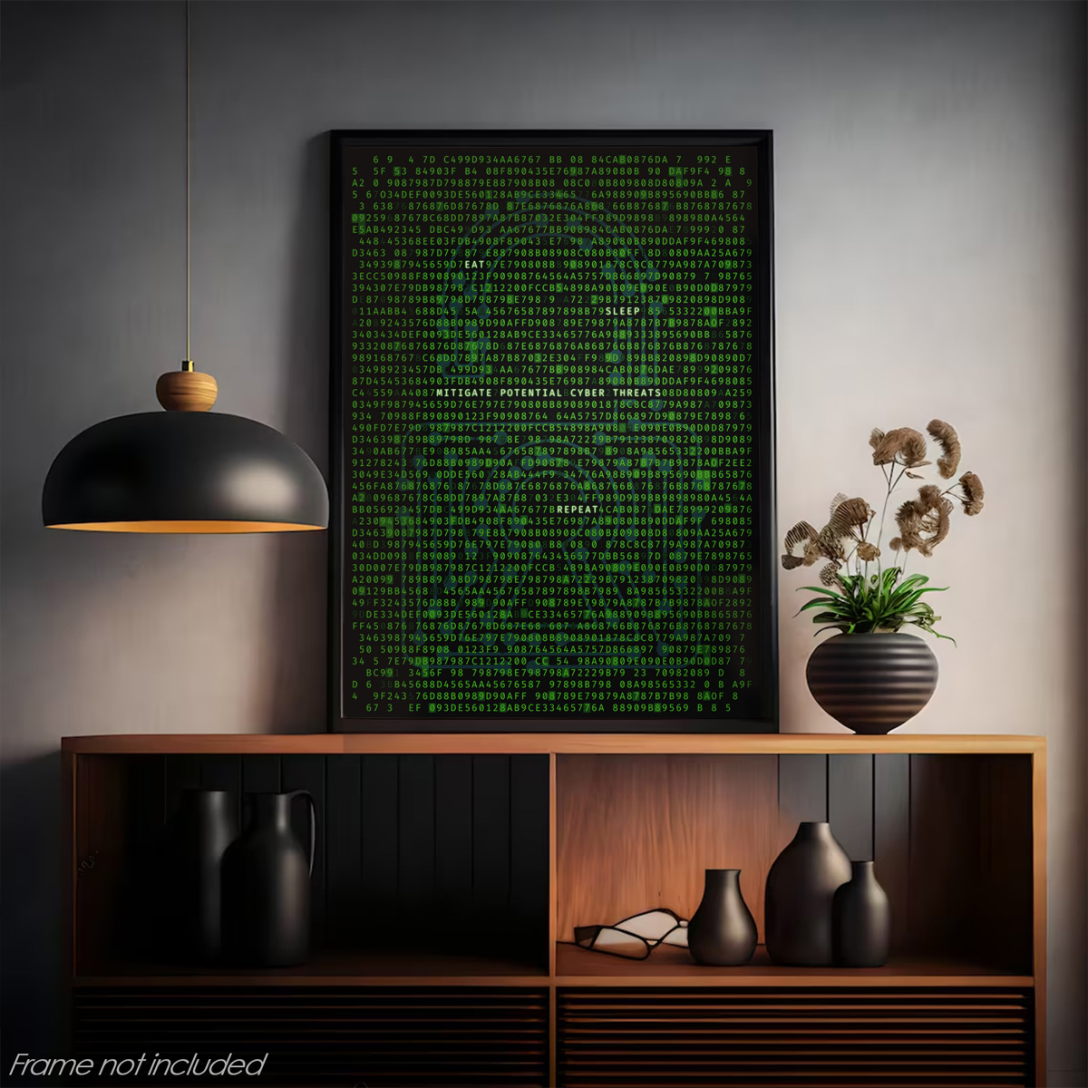 Cybersecurity Eat Sleep Mitigate Threats Repeat Poster - Image 2