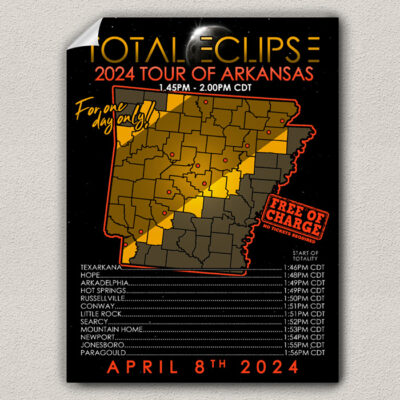 total eclipse 2024 arkansas poster