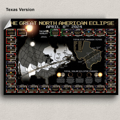 eclipse 2024 texas information guide poster