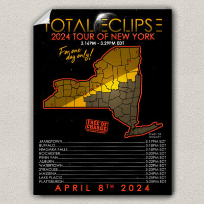 total eclipse 2024 new york poster