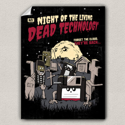 vintage 90s tech poster