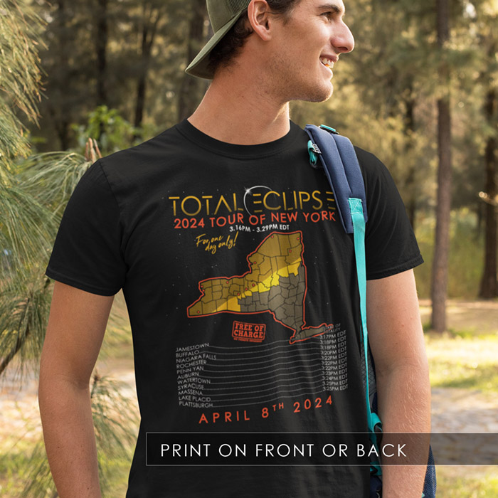 Total Solar Eclipse 2024 New York T Shirt Tour of New York