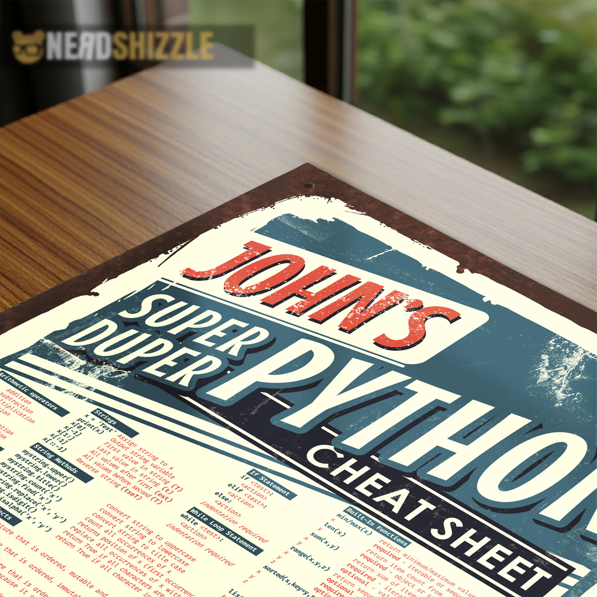 python cheat sheet poster