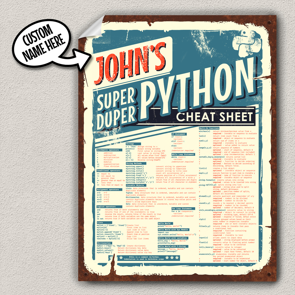 python cheat sheet