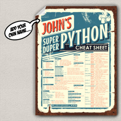 python cheat sheet poster