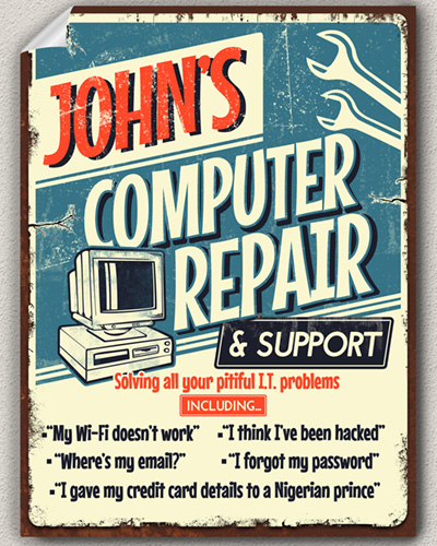 computer repair poster