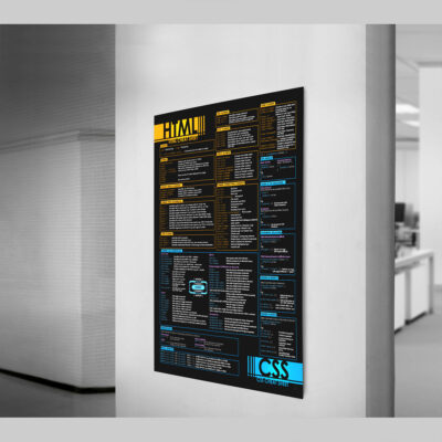 html css cheat sheet poster