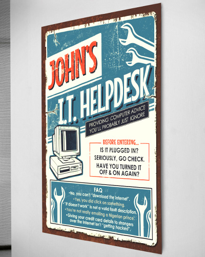 IT Helpdesk tech poster