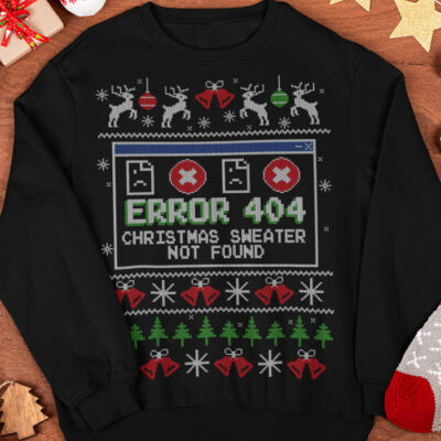 error 404 ugly christmas sweater