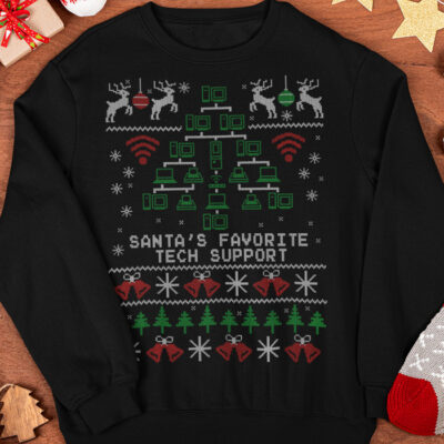tech support ugly christmas sweater