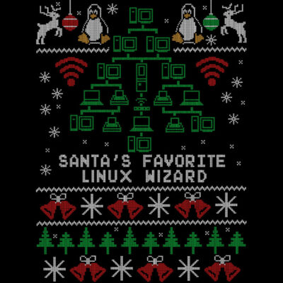 linux ugly christmas sweater