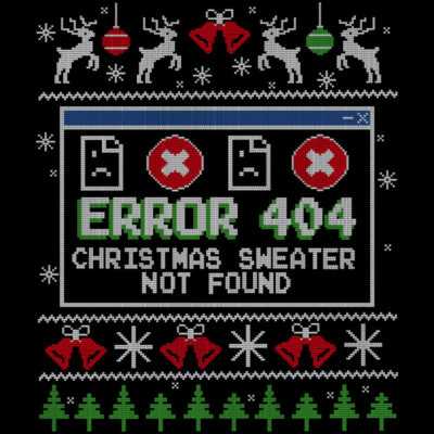 error 404 ugly christmas sweater