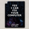 PC repair IT helpdesk poster