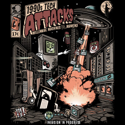 1990s tech attacks t-shirt