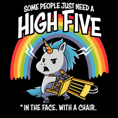 Some people just need a high five in the face with a chair t-shirt