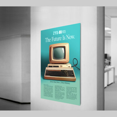vintage computer poster