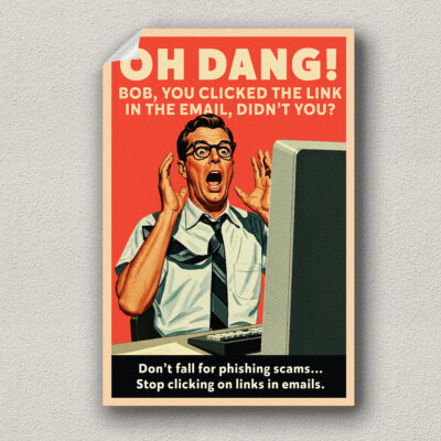 vintage cybersecurity poster