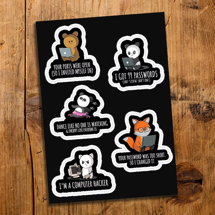 cute cybersecurity stickers