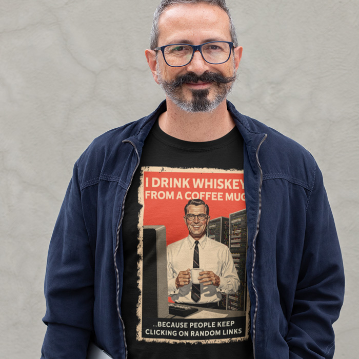 Cybersecurity Drink Whiskey Funny T-Shirt - Image 2