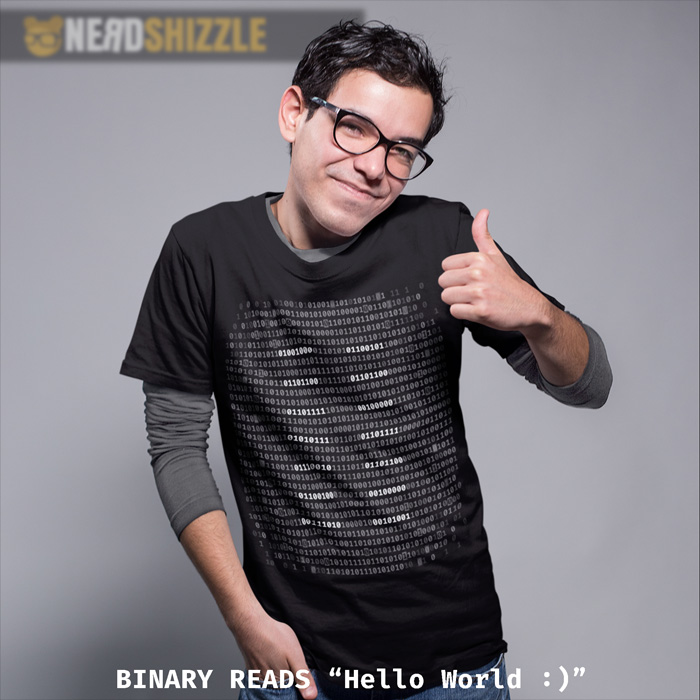 Custom Binary Code T-Shirt - Add Your Own Custom Binary Message - Image 3